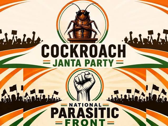 CJP and National Parasitic Front banners