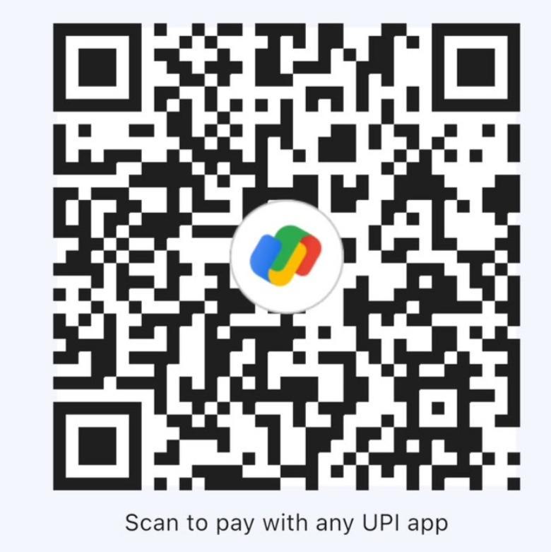 Scan to pay via UPI for website support